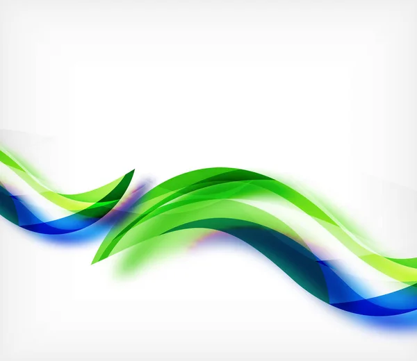 Vettore colorato striscia ondulata su sfondo bianco con effetti sfocati. Vettore digitale techno sfondo astratto — Vettoriale Stock