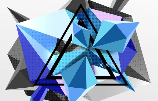 3D polygonale Elemente abstrakter Hintergrund — Stockvektor