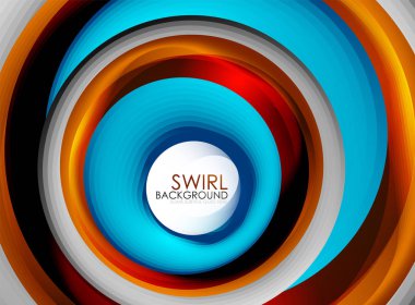 Sarmal girdap akan 3d vektör soyut dijital hareket arka plan tasarım hatları. Dönen kavramı