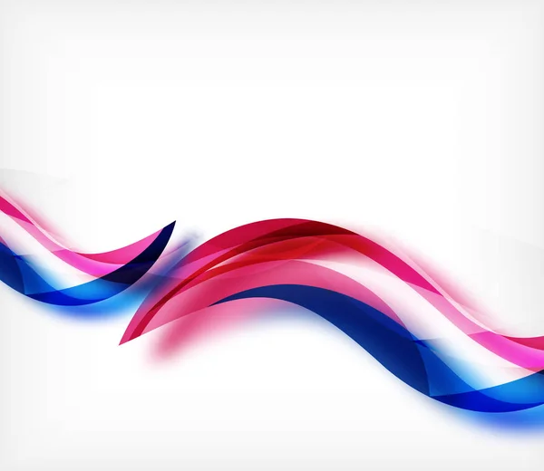 Vektor farverig bølget stribe på hvid baggrund med slørede effekter. Vektor digital techno abstrakt baggrund – Stock-vektor
