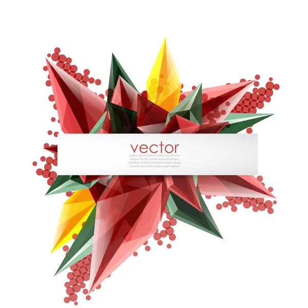 Барвисті квітучі кристали Векторний абстрактний фон — стоковий вектор