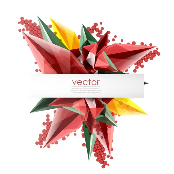 Cristales florecientes coloridos vector fondo abstracto — Vector de stock