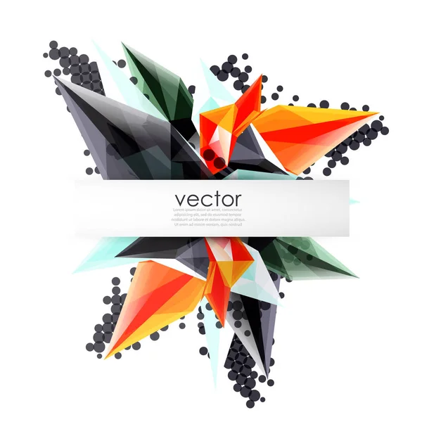 Bunte blühende Kristalle Vektor abstrakten Hintergrund — Stockvektor