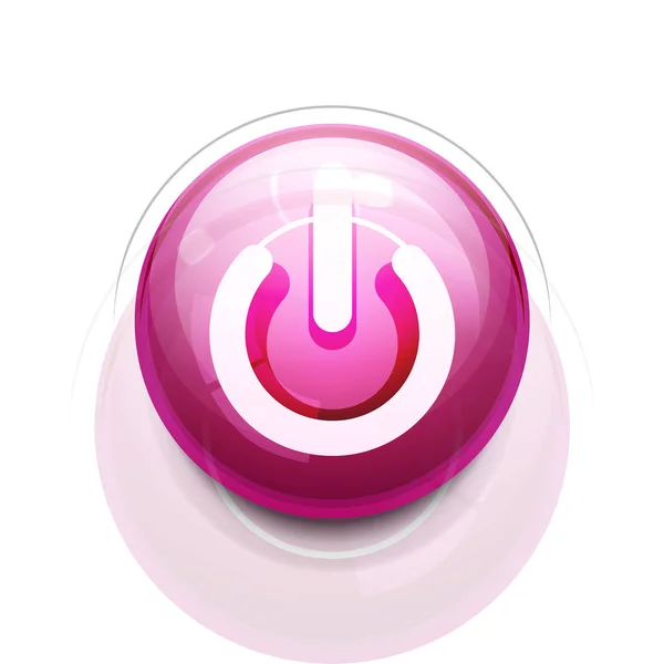 Power-Taste-Symbol, Startsymbol, Web-Design-ui oder Anwendungsdesign-Element — Stockvektor