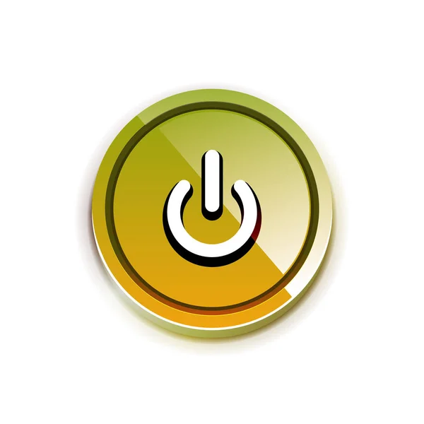 Power-Taste-Symbol, Startsymbol, Web-Design-ui oder Anwendungsdesign-Element — Stockvektor