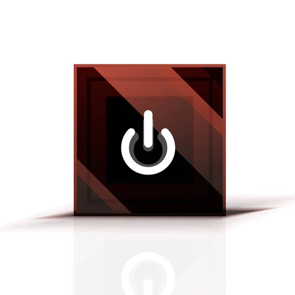Icono de botón de encendido, símbolo de inicio, interfaz de usuario de diseño web o elemento de diseño de aplicación — Archivo Imágenes Vectoriales