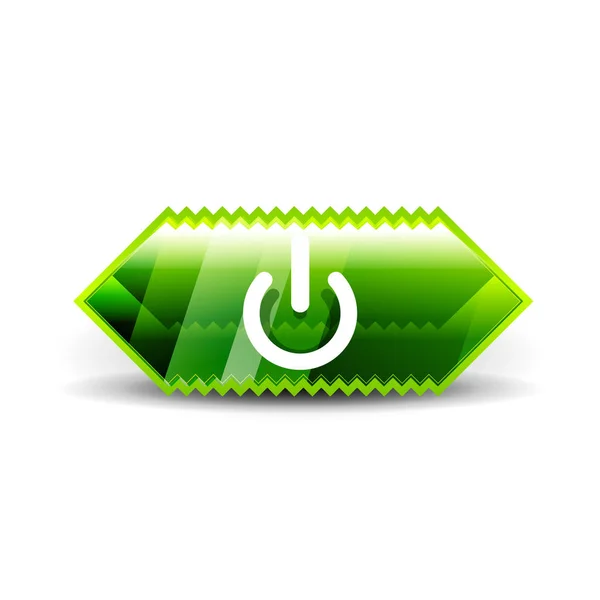 Iniciar botão de energia, design de ícone ui, no símbolo off —  Vetores de Stock