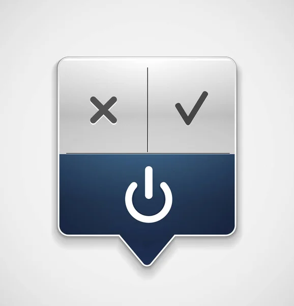 Démarrer bouton d'alimentation, conception de l'icône ui, sur le symbole off — Image vectorielle