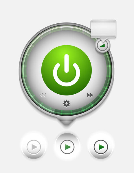 Start power button, ui icon design, on off symbol