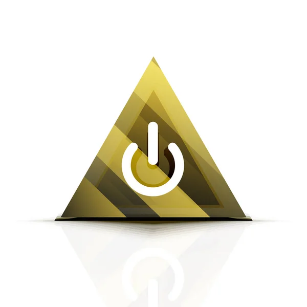 Ícone de botão de energia, símbolo de início, interface de usuário de web design ou elemento de design de aplicativo —  Vetores de Stock