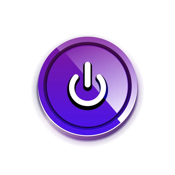 Icono de botón de encendido, símbolo de inicio, interfaz de usuario de diseño web o elemento de diseño de aplicación — Vector de stock