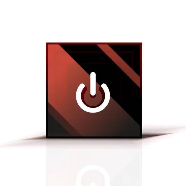 Power button icon, start symbol, web design UI or application design element — Stock Vector