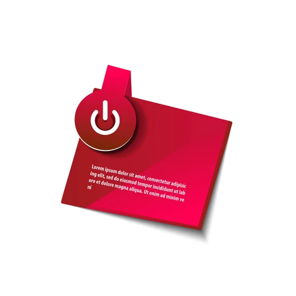 Démarrer bouton d'alimentation, conception de l'icône ui, sur le symbole off — Image vectorielle