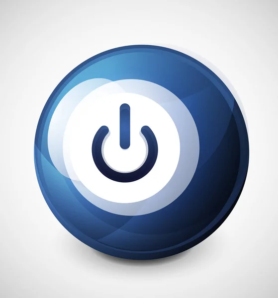 Botón de encendido de inicio, diseño de icono ui, símbolo de encendido y apagado — Archivo Imágenes Vectoriales
