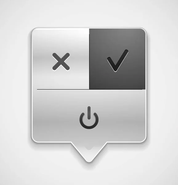 Avviare il pulsante di accensione, ui icona di design, on off simbolo — Vettoriale Stock