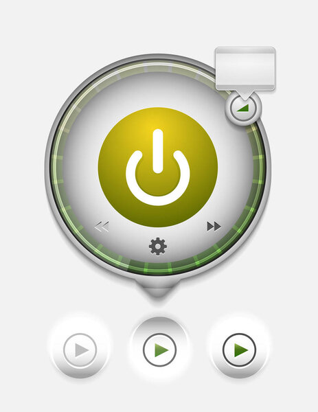 Start power button, ui icon design, on off symbol