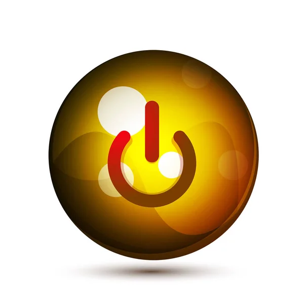 Icono de botón de encendido, símbolo de inicio — Archivo Imágenes Vectoriales