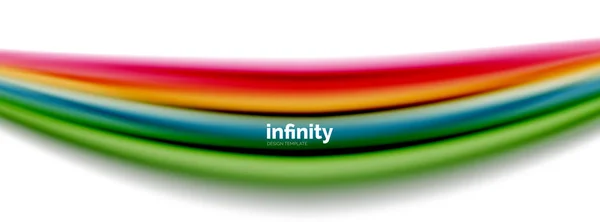 Flux vecteur de couleurs fluides, forme floue de gel 3d coloré sur blanc — Image vectorielle