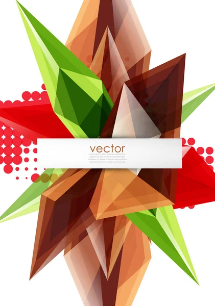 Bunte blühende Kristalle Vektor abstrakten Hintergrund — Stockvektor