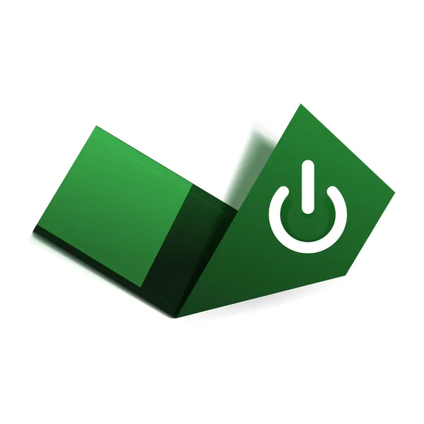 Iniciar botão de energia, design de ícone ui, no símbolo off — Vetor de Stock