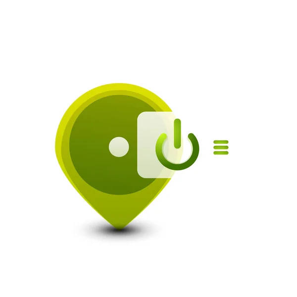 Botón de encendido de inicio, diseño de icono ui, símbolo de encendido y apagado — Vector de stock