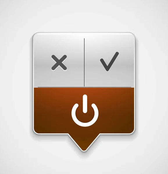 Start power button, ui icon design, on off symbol — Stock Vector