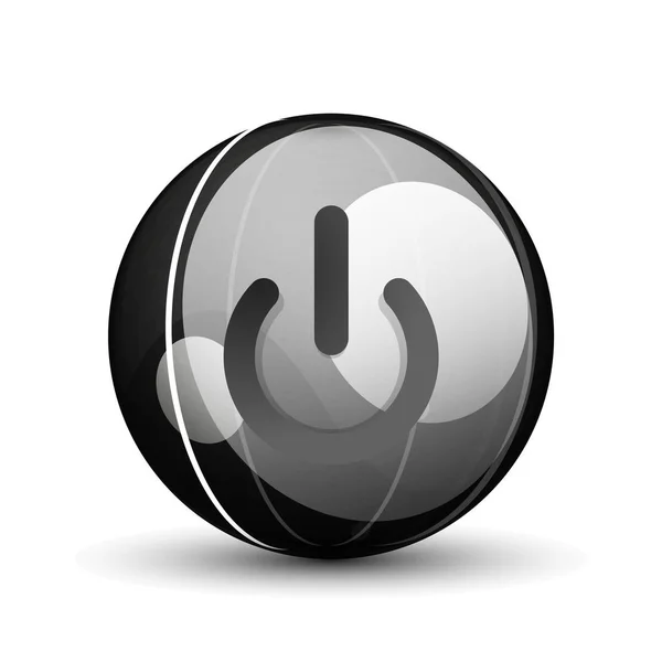 Ícone de botão de energia, símbolo de início — Vetor de Stock