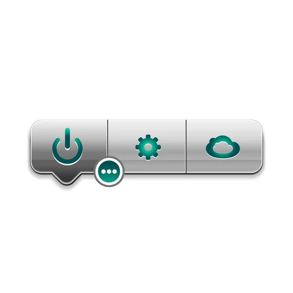 Start power button, ui icon design, on off symbol — Stock Vector