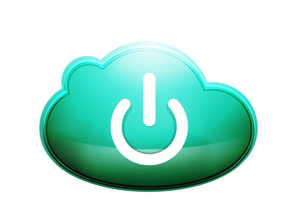 Start power cloud button, ui icon design, on off symbol — Stock Vector