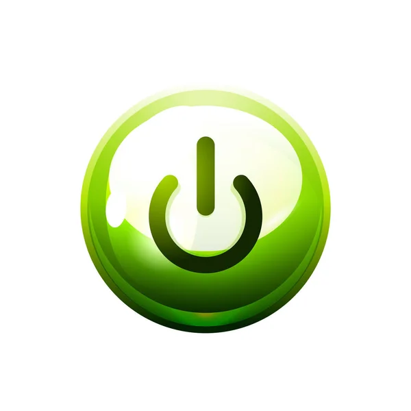 Power gomb ikon, kezdőszimbóluma — Stock Vector