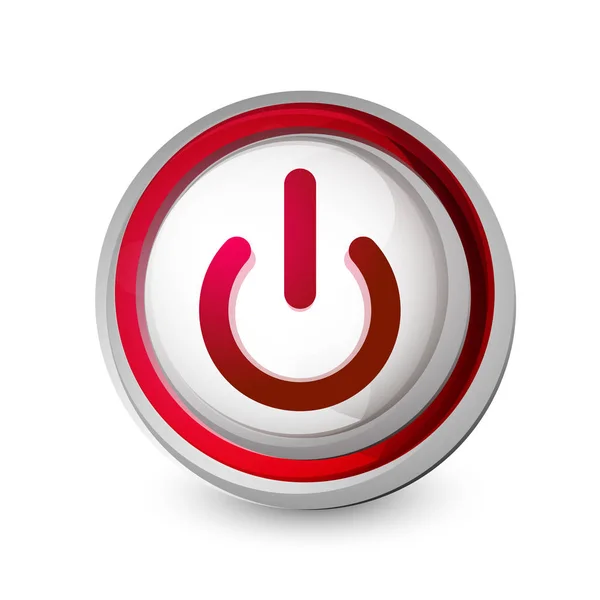 Icono de botón de encendido, símbolo de inicio — Vector de stock