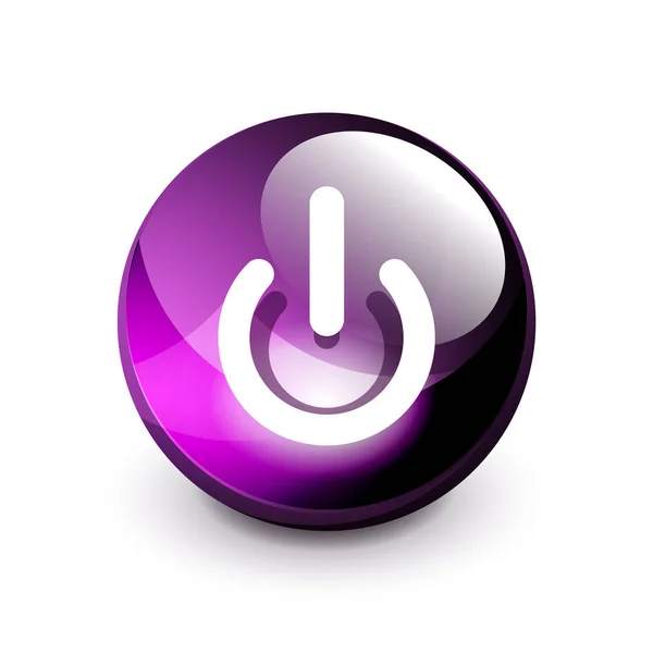 Ícone de botão de energia, símbolo de início — Vetor de Stock