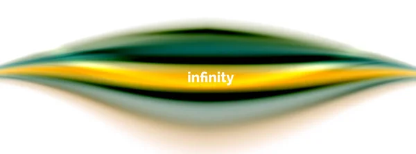 Flux vecteur de couleurs fluides, forme floue de gel 3d coloré sur blanc — Image vectorielle