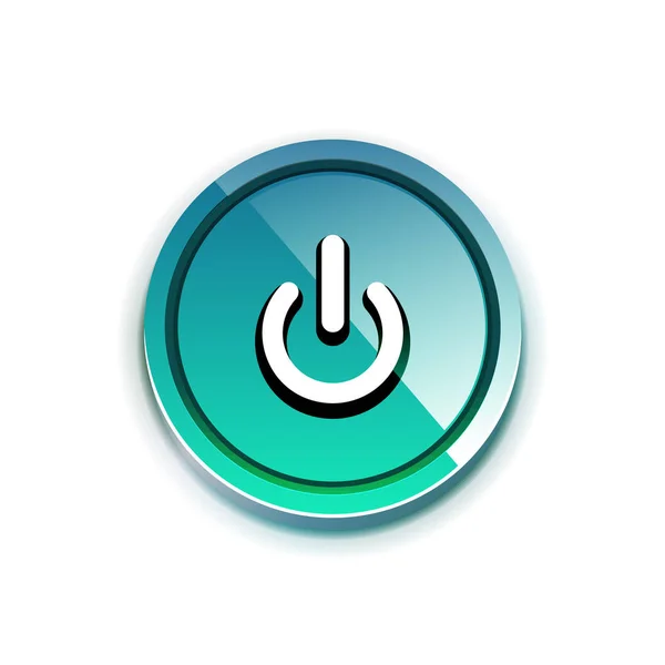 Power-Taste-Symbol, Startsymbol, Web-Design-ui oder Anwendungsdesign-Element — Stockvektor