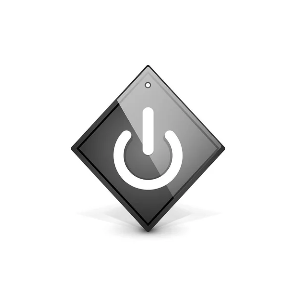 Iniciar botão de energia, design de ícone ui, no símbolo off — Vetor de Stock