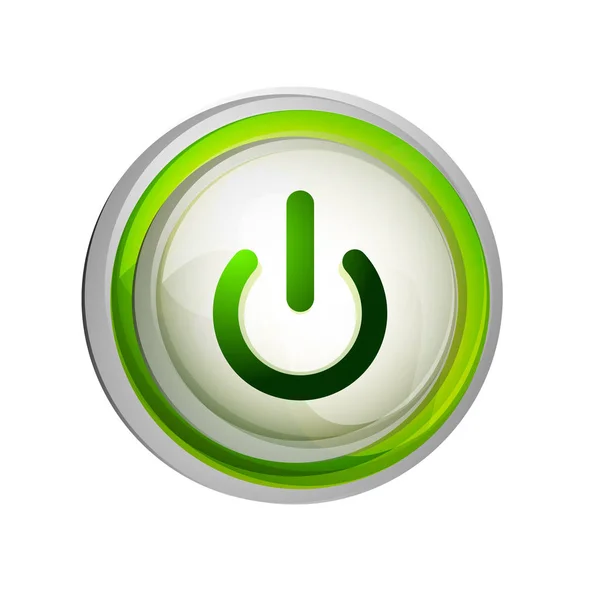 Ícone de botão de energia, símbolo de início —  Vetores de Stock