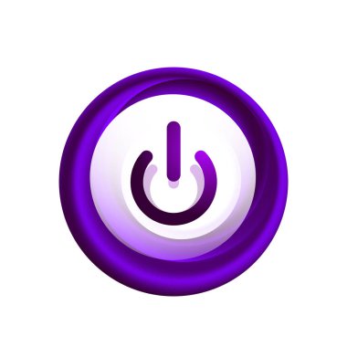 Cam Saydamlık efektini güç başlamak düğme, üzerinde simge, kullanıcı arabirimi ya da app simgesi tasarım vektör