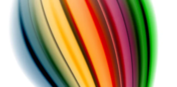 Gel gelé vätska flyter flytande rainbow stil färger, wave abstrakt bakgrund, moderna minimal färgglada design — Stock vektor