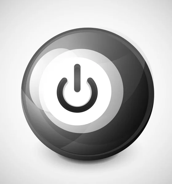 Кнопка запуску живлення, дизайн піктограми ui, вимкнено символ — стоковий вектор