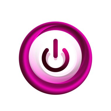 Cam Saydamlık efektini güç başlamak düğme, üzerinde simge, kullanıcı arabirimi ya da app simgesi tasarım vektör