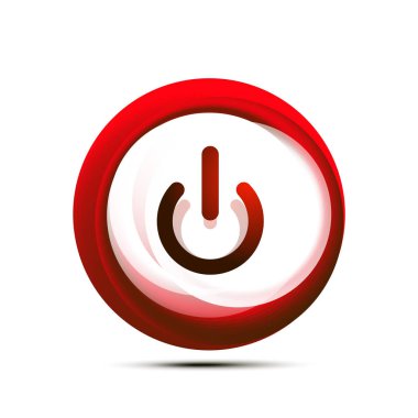 Cam Saydamlık efektini güç başlamak düğme, üzerinde simge, kullanıcı arabirimi ya da app simgesi tasarım vektör