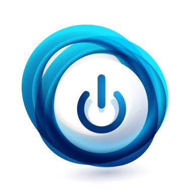 Cam Saydamlık efektini güç başlamak düğme, üzerinde simge, kullanıcı arabirimi ya da app simgesi tasarım vektör