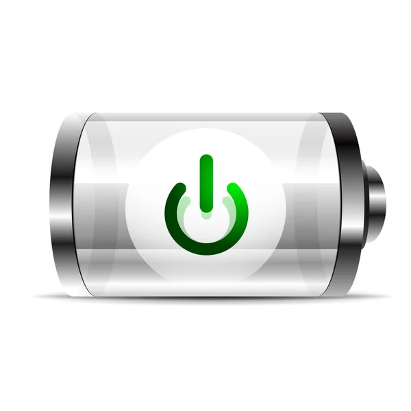 Techno futuristic start power button — Stock Vector