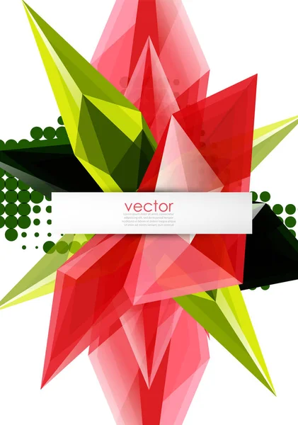 Färgstarka blommande kristaller vektor abstrakt bakgrund — Stock vektor