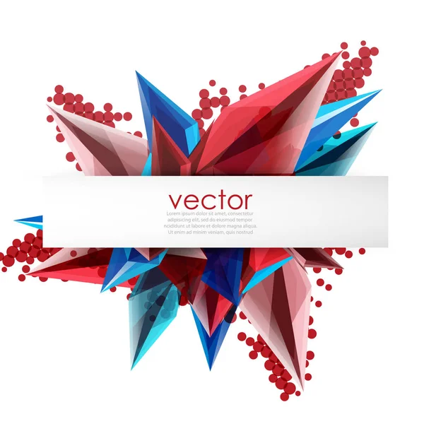 Cristaux fleuris colorés fond abstrait vectoriel — Image vectorielle