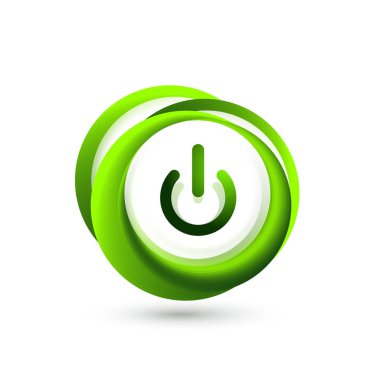 Cam Saydamlık efektini güç başlamak düğme, üzerinde simge, kullanıcı arabirimi ya da app simgesi tasarım vektör