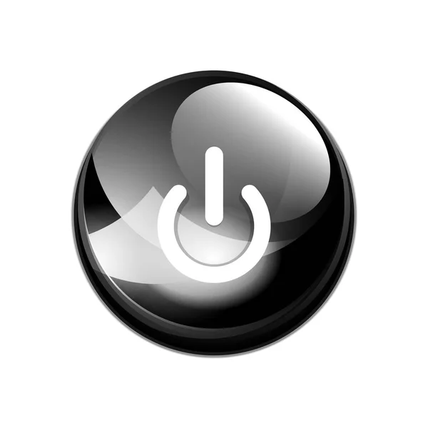 Ícone de botão de energia, símbolo de início —  Vetores de Stock