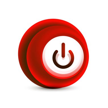 Cam Saydamlık efektini güç başlamak düğme, üzerinde simge, kullanıcı arabirimi ya da app simgesi tasarım vektör