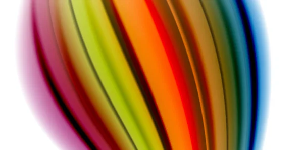 Gel líquido geleia fluindo cores estilo arco-íris líquido, fundo abstrato onda, design colorido mínimo moderno — Vetor de Stock