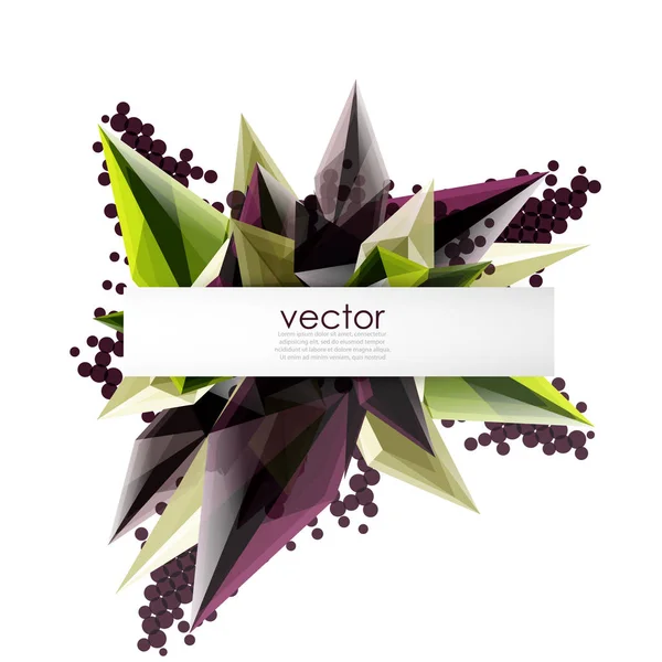 Cristaux fleuris colorés fond abstrait vectoriel — Image vectorielle